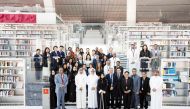 Conference participants with Minister of State and QNL President H E Dr. Hamad bin Abdulaziz Al Kawari.