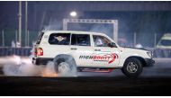 Action during the opening round of the Qatar Freestyle Drifting Championship.