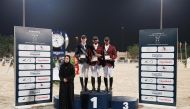 The Head of the Longines Championship Sports Committee, Nova Mansour, presented the trophies to the podium winners of Small Tour.
