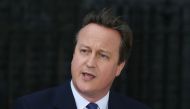 (Files) Outgoing British prime minister David Cameron speaks outside 10 Downing Street in central London on July 13, 2016. (Photo by Justin Tallis / AFP)