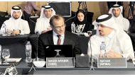 QFMA Chief Executive Officer Dr. Tamy bin Ahmad Al-Binali with other officials attending the meeting in Cairo.