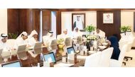 Minister of Justice H E Masoud bin Mohammed Al Ameri chairing the committee meeting, yesterday.