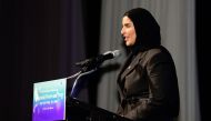 Minister of Social Development and Family H E Maryam bint Ali bin Nasser Al Misnad speaking at the conference in Seoul.
