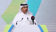 President of Kahramaa, Essa bin Hilal Al Kuwari addressing the forum.