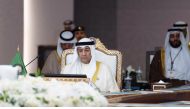 GCC Secretary-General H E Jasem Mohamed Al Budaiwi attending the 44th Gulf Cooperation Council (GCC) summit in Doha yesterday.