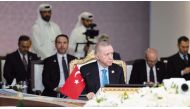 President of Republic of Turkiye H E Recep Tayyip Erdogan speaking at the closing session of the 44th GCC Summit, yesterday.