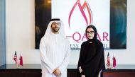 MoCI Assistant Undersecretary for Industry and Business Development H E Saleh Al Khulaifi and USQBC Managing Director Sheikha Mayes Al Thani during the event. 
