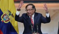 (FILES) Colombian President Gustavo Petro delivers a speech during the installation of the ordinary sessions of the Congress in Bogota on July 20, 2023. (Photo by Juan Pablo Pino / AFP)