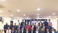 IBPC, Jubilant Tamil Nadu officials pose for a picture at Kanjani Hall in Qatar.