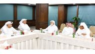 Qatar Chamber Real Estate Committee Chairman Abdulrahman bin Abduljaleel Al Abdulghani and other officials during the meeting. 