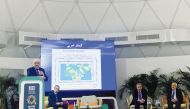 Speakers at a session during the workshop held at Arab League Pavilion, Expo 2023 Doha.