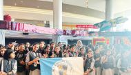 MES Indian School students pose for a photograph during an educational excursion.