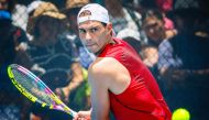 Spain's Rafael Nadal attends a training session ahead of the Brisbane International tennis tournament in Brisbane on December 31, 2023. Photo by Patrick HAMILTON / AFP