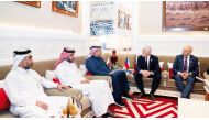 Deputy Prime Minister and Minister of State for Defense Affairs H E Dr. Khalid bin Mohammed Al Attiyah meeting President of the Czech Republic H E Petr Pavel yesterday. 