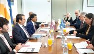 MoFA Secretary-General  H E Dr. Ahmed bin Hassan Al Hammadi and his Cypriot counterpart H E Dr. Kyriakos Kouros during the consultations along with their respective teams.
