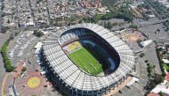 Aerial view of the empty Azteca stadium in Mexico City on March 22, 2020. Photo by ALFREDO ESTRELLA / AFP
