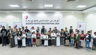 President of the Qatar Chess Association Mohammed Al Mudahka and Owner of Hookies Cookies Hamad Al Kubaisi awarded the prizes to winners of various categories of Jestate Youth Chess Festival 2024.