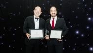 Officials receiving the two accolades at the 2024 International Brilliance Awards in London.
