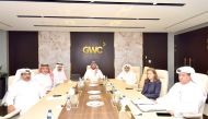 Sheikh Abdullah bin Fahad bin Jassem bin Jaber Al Thani with representatives of the Ministry of Commerce and Industry, GWC’s external auditors Ernst & Young, and company’s shareholders during the meeting.