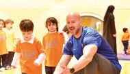 Kids take part in the activities during the Early Childhood Center celebration of the National Sports Day.