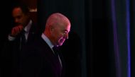 (Files) US Homeland Security Secretary Alejandro Mayorkas arrives for a news conference in Las Vegas, Nevada on February 7, 2024. (Photo by Patrick T. Fallon / AFP)