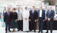 Minister of State and President of Qatar National Library, H E Dr. Hamad bin Abdulaziz Al Kuwari (centre), Minister of Culture of Azerbaijan, H E Adil Karimli (third right), Ambassador of Azerbaijan to Qatar H E Maher Muhammad Oglu Aliyev (first right) and other officials at the event.
