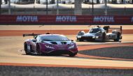 Action during the opening day of the FIA World Endurance Championship’s Prologue, at the Lusail International Circuit, yesterday.