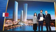 Qatari Diar officials with the award at the International Property Awards.