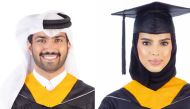 From left: Ahmad Majid A Z  Al Kuwari and Asmaa Khalifa Al Kuwari 