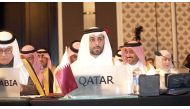 Minister of Municipality H E Abdullah bin Hamad bin Abdullah Al Attiyah at the conference in Amman.
