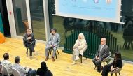 Speakers and participants at a session.