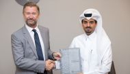 Abdulla Mohammed Al Hajri, Chief Operating Officer, QFC with Matthew Cowan Chartered MCSI, Regional Director-MENA, CISI during the MoU signing.