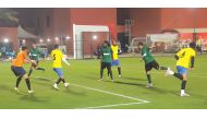 Action during the Al Shamal’s Founders’ Ramadan football tournament at Al Shamal Stadium.