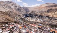 (Files) Aerial image of the Metalurgia Busines Peru metallurgical complex in the city of La Oroya on November 9, 2022. (Photo by Ernesto Benavides / AFP)
 
