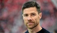 File photo: Bayer Leverkusen's Spanish coach Xabi Alonso looks on ahead the UEFA Europa League Group semi final second leg football match between Bayer Leverkusen and AS Roma in Leverkusen, on May 18, 2023. Photo by INA FASSBENDER / AFP

