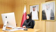 Minister of Public Health H E Dr. Hanan Mohammed Al Kuwari attending meeting of the Regional Subcommittee on Polio Eradication and Outbreaks at the Regional Office for the Eastern Mediterranean of the World Health Organization via videoconferencing.

