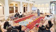Participants at one of Msheireb Museums' series of Iftars and interactive workshops for Msheireb residents.