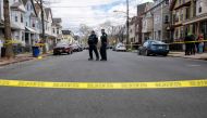 Residents and police gather outside of homes that were structurally damaged and had to be evacuated after New York City and parts of New Jersey experienced a 4.8 magnitude earthquake on April 05, 2024 in Newark, New Jersey. (Photo by SPENCER PLATT / GETTY IMAGES NORTH AMERICA / Getty Images via AFP)
