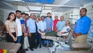  Participants during the blood donation drive.