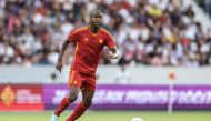 (FILES) AS Roma's French defender Obite Evan Ndicka controls the ball during a friendly football match between Toulouse (TFC) and AS Roma (ASR) at the Stadium TFC in Toulouse, southwestern France, on August 6, 2023. (Photo by Charly TRIBALLEAU / AFP)
