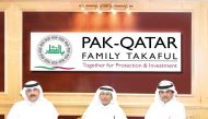 Chairman, Board of Directors of Pak-Qatar Takaful Group Sheikh Ali bin Abdullah bin Thani Al Thani with board members during the meeting.