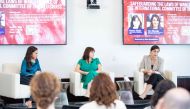 GUQ panel discussion by Basma Tabaja and Yara Khawaja.