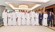 Saudi Minister of Industry and Mineral Resources, H E Bandar bin Ibrahim Al Khorayef with QBA First Deputy to Chairman, Hussein Ibrahim Al Fardan with other dignitaries during the meeting.