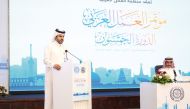 Director of Legal Affairs Department at the Qatar Chamber, Abdulaziz Saleh Al Kuwari during the conference.