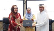 Aspire Katara Investment Council Chairman and Cultural Village Foundation, Katara General Manager, Prof. Dr. Khalid bin Ibrahim Al Sulaiti; Lemana Ventures Group Chairman, Dato’ Mehran Mohamed Saleh, and Bernas Company Chairman of the Board of Directors, Dato’ Hazima Zainuddin during the signing ceremony.