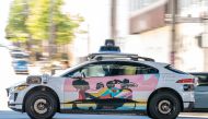 A Waymo autonomous taxi in San Francisco on Aug 10, 2024. Photo by David Paul Morris/Bloomberg.