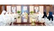 Minister of Justice and Minister of State for Cabinet Affairs H E Ibrahim bin Ali Al Mohannadi chairing the committee meeting, yesterday.