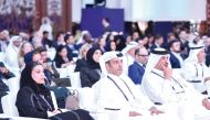 QNB Group CEO Abdullah Mubarak Al Khalifa with other officials at the Qatar Economic Forum 2024.