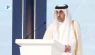 Minister of Labour addressing the meeting. Pic: Mohamed Farag / The Peninsula