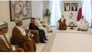 Prime Minister and Minister of Foreign Affairs H E Sheikh Mohammed bin Abdulrahman bin Jassim Al Thani meeting participants of the 8th meeting of the Committee of Ministers of Education of GCC countries yesterday. The Prime Minister welcomed the guests, wishing them success in their meeting in Doha. 